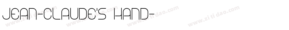 Jean-Claude's hand字体转换